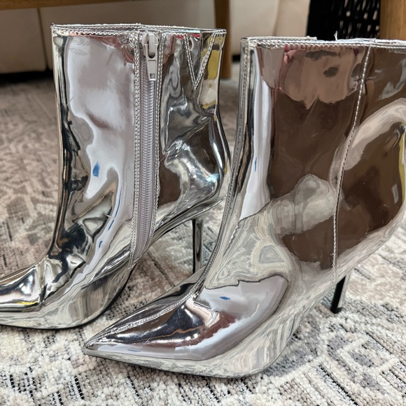 INC International Concepts Metallic Heeled Boots - Picture 5 of 8